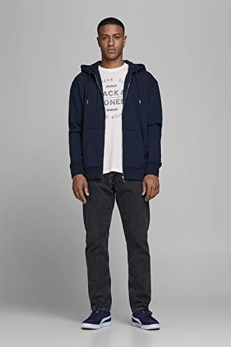 Jack & Jones Jjejeans tee SS Crew Neck Noos 20/21 Camiseta, Blanco (Cloud Dancer), S para Hombre