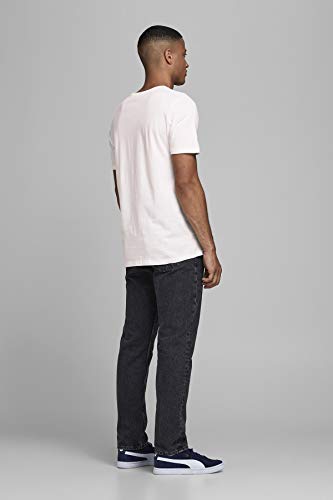 Jack & Jones Jjejeans tee SS Crew Neck Noos 20/21 Camiseta, Blanco (Cloud Dancer), S para Hombre