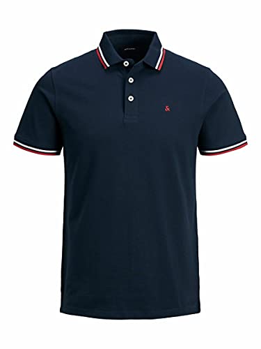 Jack & Jones Jjepaulos Polo SS Noos, Azul (Navy Blue), XXL para Hombre