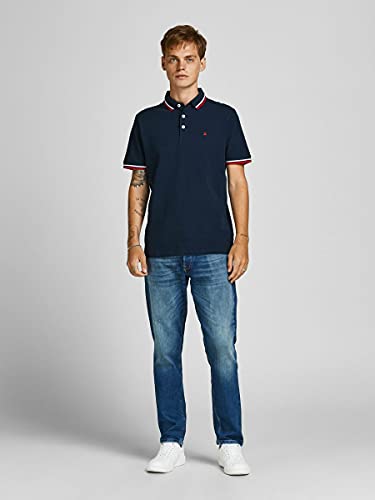 Jack & Jones Jjepaulos Polo SS Noos, Azul (Navy Blue), XXL para Hombre