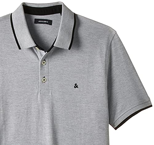 Jack & Jones Jjepaulos Polo SS Noos, Gris (Dark Grey Mixed 68), L para Hombre