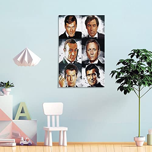 James Bond 007 - Póster clásico de personajes de alta definición (50 x 75 cm)