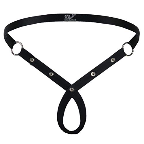 JFAN Tanga Hombre Sexy Lenceria Correa Sin Tirantes Anillo De Los Ropa Interior con O-Ring para Hombre Jockstrap con Hueco Calzoncillos