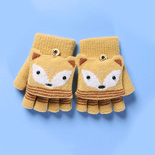 JIAHG Guantes para animales de compañía, tejidos a mano, guantes de invierno para hombre, guantes de invierno de punto para niños de 5 a 8 años, c,