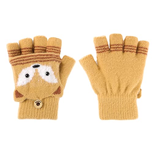 JIAHG Guantes para animales de compañía, tejidos a mano, guantes de invierno para hombre, guantes de invierno de punto para niños de 5 a 8 años, c,