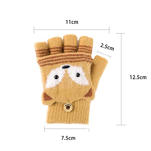 JIAHG Guantes para animales de compañía, tejidos a mano, guantes de invierno para hombre, guantes de invierno de punto para niños de 5 a 8 años, c,