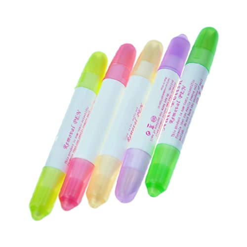 jieerrui Pen Corrector de Esmalte de uñas, Arte de uñas Remenable Nail Polish Remover Errores borrando el removedor de Corrector Pen Nail Art Tool 5pcs / Set