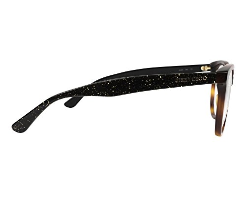 Jimmy Choo - Montura de gafas - para hombre Marrón Havana - Glitzer Gold 54