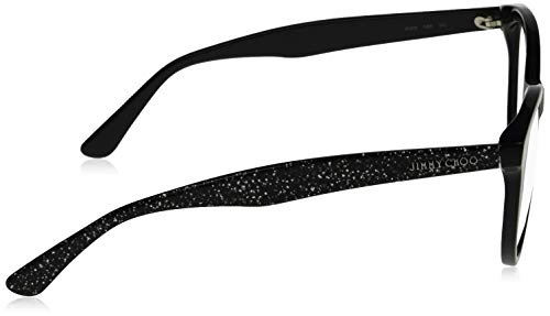 Jimmy Choo - Montura de gafas - para mujer Negro Noir Brillant - Argent Pailleté 52