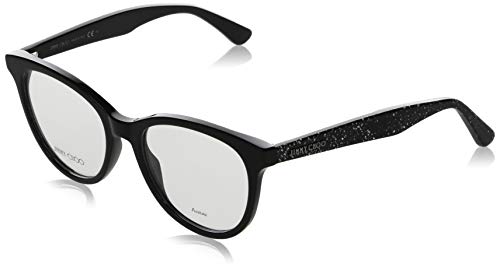 Jimmy Choo - Montura de gafas - para mujer Negro Noir Brillant - Argent Pailleté 52