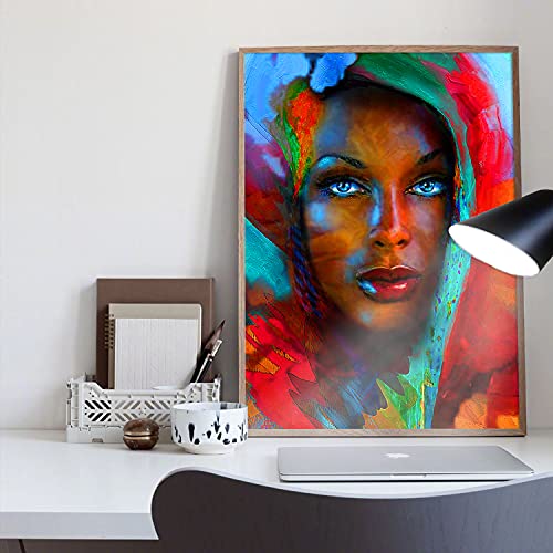 JISHSHAY 5d pintura diamante, Mujer india 5d diamond painting taladro completo Cristal diamante Bordado Pinturas Artes kit de punto de cruz para decoración de la pared del hogar diy 30 x 40 cm