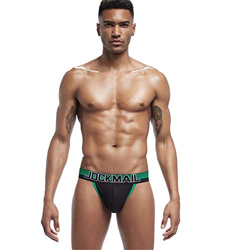 JOCKMAIL Calzoncillos Sexy para Hombre Slips Respirable Sexy Ropa Interior Masculina Hombres Gay Calzoncillos (M, Verde)