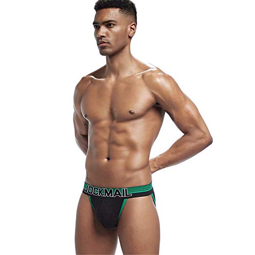 JOCKMAIL Calzoncillos Sexy para Hombre Slips Respirable Sexy Ropa Interior Masculina Hombres Gay Calzoncillos (M, Verde)