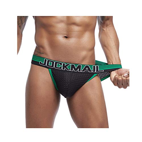 JOCKMAIL Calzoncillos Sexy para Hombre Slips Respirable Sexy Ropa Interior Masculina Hombres Gay Calzoncillos (M, Verde)