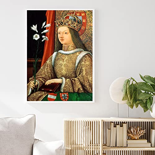 JQNDDP Hans Burgkmair Posters Retro emperatriz Lienzo Pintura Abstracta Arte de la Pared Hans Burgkmair Impresiones para Sala de Estar decoración Cuadros 50x70cmx1 sin Marco