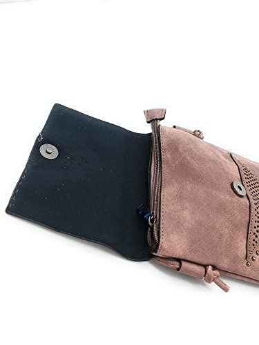 J.S. Ondo Bolso bandolera mujer, bolso pequeño mujer, bolso móvil mujer. (Rosa)