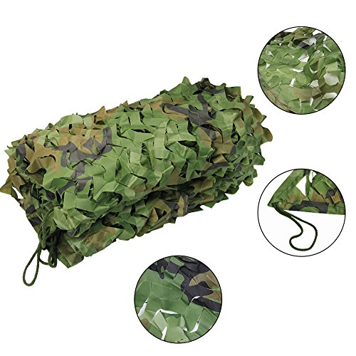 JTDEAL Red De Camuflaje, 2 m X 3 m Ejército Caza Militar Red De Camuflaje del Bosque para Acampar/Sol Al Aire Libre/Decoración De La Fiesta del Tema/Cubiertas del Coche