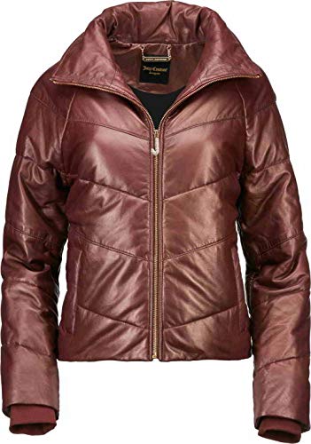 JUICY COUTURE Julie JC-92-114 - Chaqueta de piel granate S