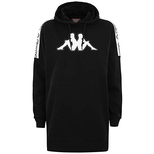 Kappa Logo Tape Bons - Sudadera para Mujer, Mujer, Sudadera, 3112DGW, Negro , S