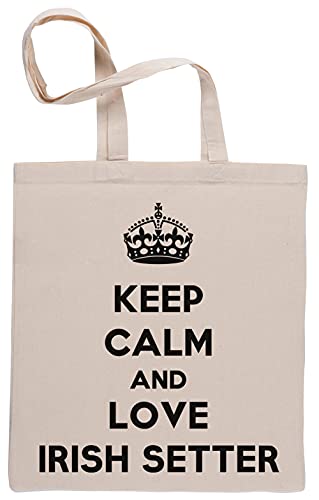 Keep Calm And Love Irish Setter Bolsa De Compras Shopping Bag Beige