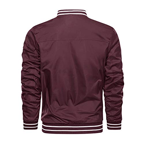 KEFITEVD - Bomber deportiva ligera para hombre, diseño inspirado en el béisbol, ideal para primavera o verano, con bolsillos