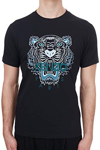 Kenzo Camiseta Tiger Negro Hombre Tigre 100% algodón (Talla Ajustada) (S)