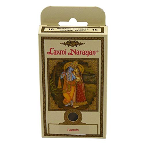 KERALA Incienso Laxmi Narayana Conos, Canela. 16 Conos. 100% Natural sin Ftalatos.