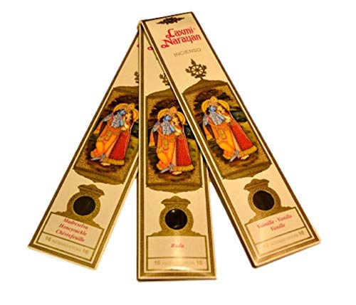 KERALA Incienso Laxmi Narayana Sticks, Flor de Azahar 100% Natural sin Ftalatos.