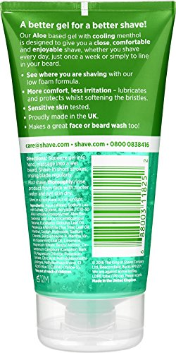 King of Shaves Supercooling Aloe Vera Shaving Gel for Men - 150ml | Mens Shaving Gel | Shave Care Products | Mens Shavecare | Shaving Cream | Shave Cream for Men