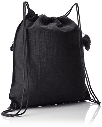 Kipling SUPERTABOO Mochila con Cordón, 15 litros, Negro (True Black)