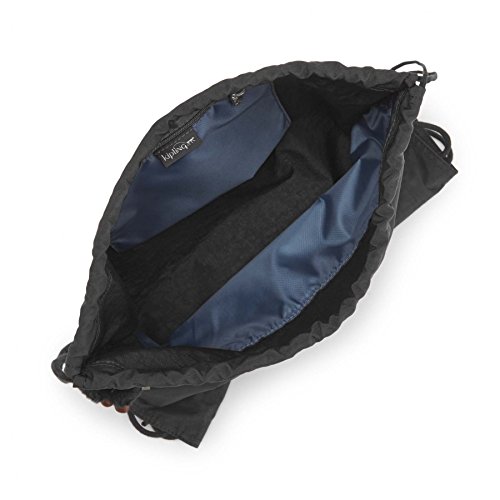 Kipling SUPERTABOO Mochila con Cordón, 15 litros, Negro (True Black)