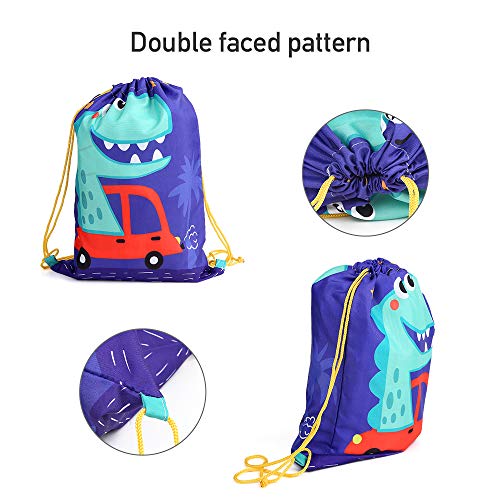 kramow 10Pack Bolsas de Cuerdas para Infantil,Mochila con Cordón Niños Bolsas Regalo Cumpleaños Deporte Gimnasio Backpack para Niños Niñas Fiesta de Cumpleaños Regalos