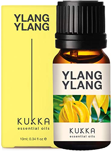 Kukka Ylang Ylang Aceite Esencial para el Cuidado de la Piel - Aceite Puro de Ylang Ylang para el Crecimiento del Cabello - 100 Aceites de Aromaterapia de Grado Terapéutico para Difusor - 10ml