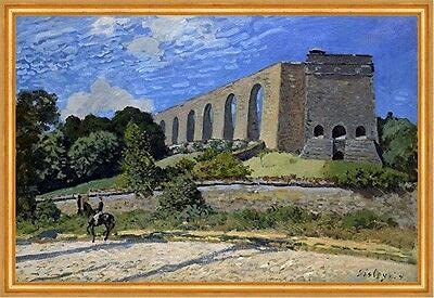 Kunstdruck Aqueduct at Marly Alfred Sisley Aquädukt France Röm. BAU B A2 00421 - Cuadro enmarcado