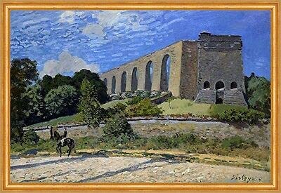 Kunstdruck Aqueduct at Marly Alfred Sisley Aquädukt France Röm. BAU Puente B A1 00421