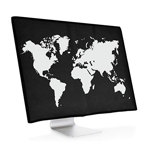 kwmobile Carcasa Compatible con Monitor de 24-26" - Funda Anti Polvo para Pantalla - Protector Mapa del Mundo