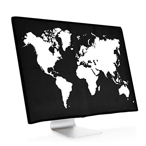 kwmobile Carcasa Compatible con Monitor de 31-32" - Funda Anti Polvo para Pantalla - Protector Mapa del Mundo