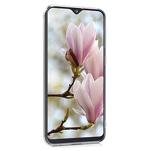 kwmobile Carcasa Compatible con Samsung Galaxy A20e - Funda Silicona TPU Magnolias Rosa Claro/Blanco/Transparente