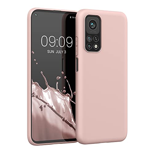 kwmobile Carcasa para Xiaomi Mi 10T / Mi 10T Pro - Funda para móvil en TPU Silicona - Protector Trasero en melocotón