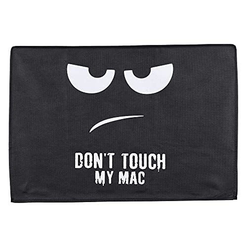 kwmobile Funda Compatible con Apple iMac 24" - Cubierta Antipolvo - Don't Touch my Mac Blanco/Negro