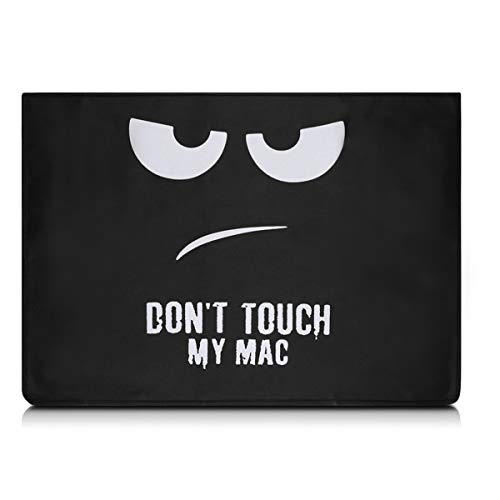 kwmobile Funda Compatible con Apple iMac 27" / iMac Pro 27" - Cubierta Antipolvo - Don't Touch my Mac Blanco/Negro