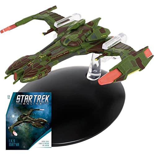 La colección oficial de Star Trek Online Starships | Mat'ha-Class Klingon Raptor con revista Número 12 por Eaglemoss Hero Collector