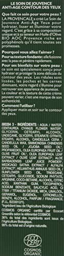 La Provençale – Le Soin de Jouvence Anti-Âge Yeux – Soin Yeux Certifié Bio – Huile d’Olive Bio AOC Provence – Pour Tous Types de Peaux, Même Sensibles – 15 ml