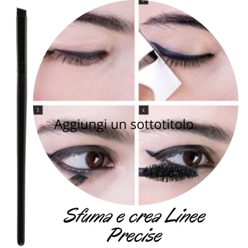 Lápiz de ojos blanco con pincel delineador angular para ojos de larga duración, pinceles de maquillaje para mujer, profesionales, color blanco