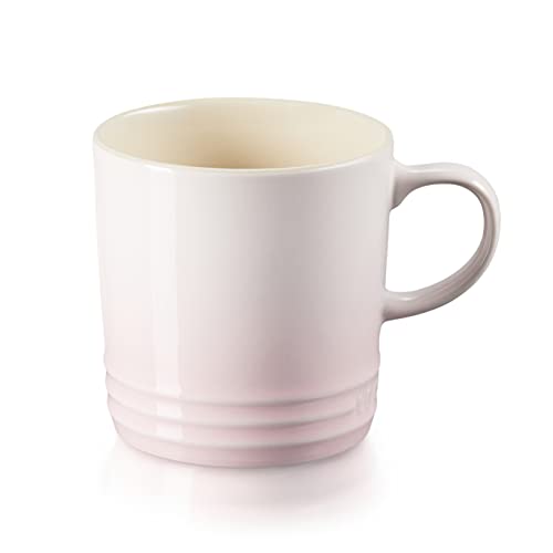 Le Creuset Taza de cerámica de gres, 350 ml, Rosa Shell Pink,70302357770002