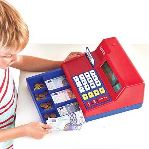 Learning Resources- Caja registradora calculadora con Dinero del Reino Unido de Juguete Pretend & Play, Color (LSP2629-EUR)