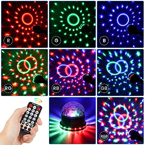 LED Bola de Discoteca Bluetooth, Efectos de Luz LED Luz de Fiesta Reproductor de Música RGB Bola Mágica de Discoteca Con Control Remoto Activado por Voz 6 Modos de Luz para Sala de Fiestas de Navidad