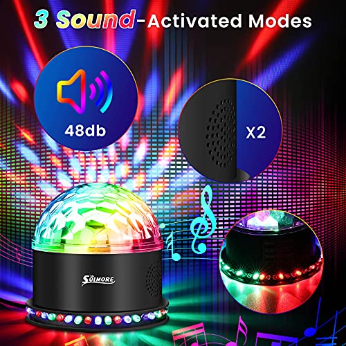 LED Bola de Discoteca Bluetooth, Efectos de Luz LED Luz de Fiesta Reproductor de Música RGB Bola Mágica de Discoteca Con Control Remoto Activado por Voz 6 Modos de Luz para Sala de Fiestas de Navidad