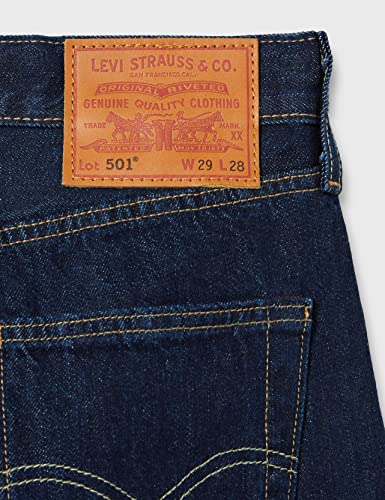 Levi's 501 Original Fit- Vaqueros para hombre, Azul, 33W x 32L