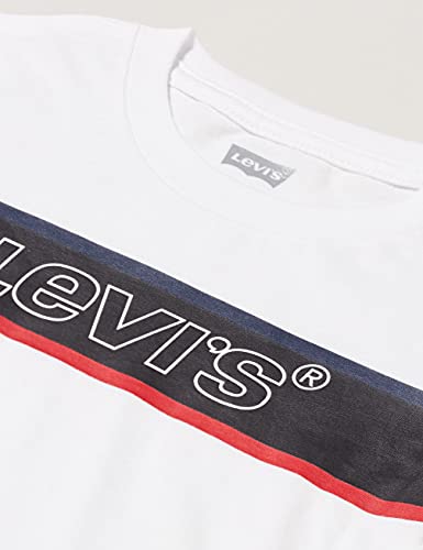 Levi's kids Lvb Long Slv Graphic Te Shirt Camiseta, Blanco, 3 Años para Niños